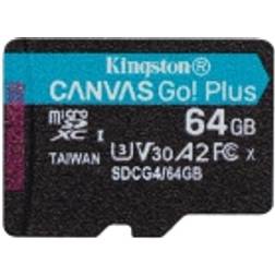 Kingston 64GB microSDXC Canvas Go Plus Gen4 200R A2 U3 Single Pack