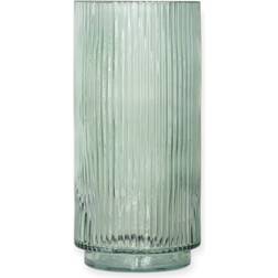 Flora Flora Glas Med Riller 25 cm - Klar Vase