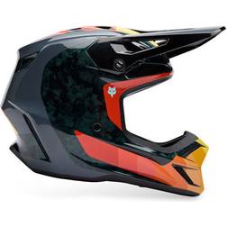 Fox Motocross Helm Grid V3 RS Crosshelm Enduro MX-Helm Offroad Helmet - Schwarz Orange