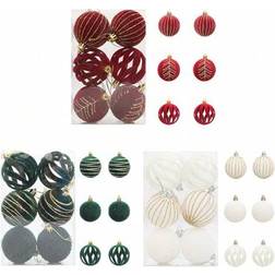 Shein 6 Pcs Plush Painted Balls Christmas Tree Ornament