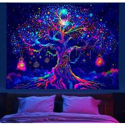 Shein Glow In The Dark Life Tree Tapestry 1pc Wall Decor