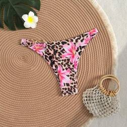 Shein Damen Sommer Strand Blumen & Leoparden-Muster Bikini Hose