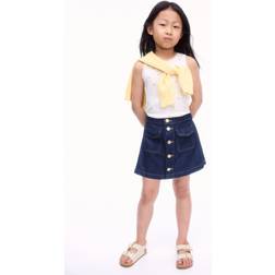 H&M Girls Blue Cotton Denim Skort - Blue