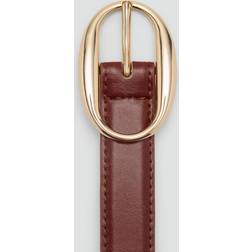 Mango Oval Buckle Belt Dam Bälten - Brown