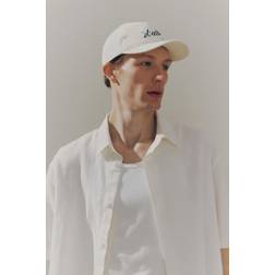 H&M Loose Fit Short-sleeved Linen-Blend Shirt - White