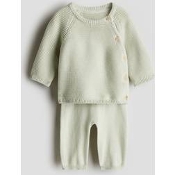 H&M 2-delat Set I Bomull - Ljusgrön
