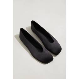 H&M Satin Ballet Pumps - Black