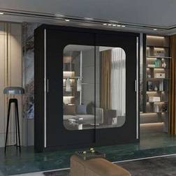 Sliding Wardrobes 4u Modern 180cm x 217cm x 62cm Black Wardrobe