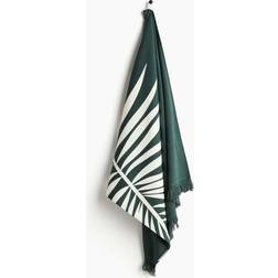 H&M Fringed Beach 80x165 Bath Towel Green
