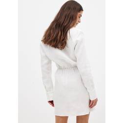 NA-KD Linen Shirt Dress - White