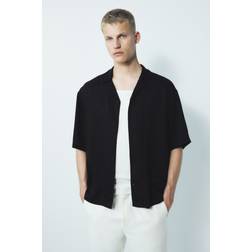 H&M Skjorte Med Korte Ærmer Loose Fit - Herre