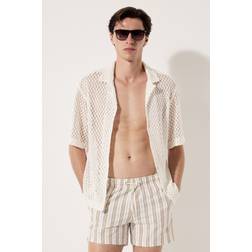 H&M Seersucker Swim Shorts - Beige