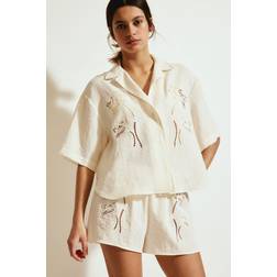 H&M Broderie Anglaise Shirt - White