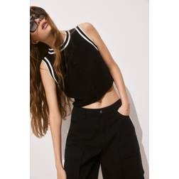 H&M Button Front Sweater Vest - Black