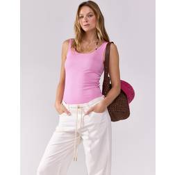 Lindex Ribbet Tank Topp - Rosa