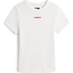 Tommy Hilfiger Logo Slim T-Shirt - Ecru