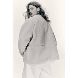 H&M Dam Jacka I Pile - Ljusbeige