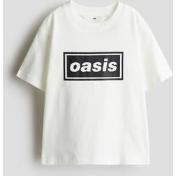 H&M Pojke T-shirt Med Tryck - Vit/Oasis