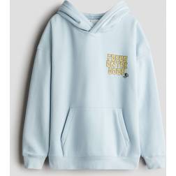 H&M Motif-Detail Hoodie - Turquoise