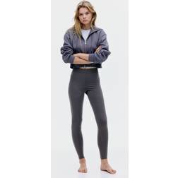 H&M Dame Leggings Med Høj Talje - Grå