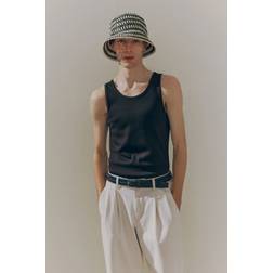 H&M Slim Fit Ribbed Vest Top - Black