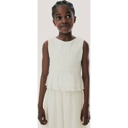 H&M Smocksyet Peplumtop - Hvid