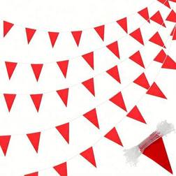 Shein Red Triangle Pennant Banner 386 Inch Plastic Flower Garland