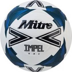 Mitre Impel One Football White Black Tidal Teal