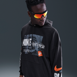 Nike Men's Club Oversized French Terry Pullover Hoodie - Black