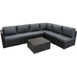 Jardí 7 Piece Furniture Serafina Black Outdoor Lounge Set