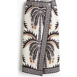 H&M Printed Wrap Skirt - Beige