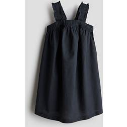 H&M Girls Linen Blend Dress - Grey