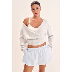 H&M Damen Shorts Aus Leinenmix - Blau