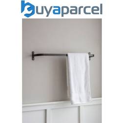 Garden Trading Farringdon Large Metal Towel Rail Bar Holder Grey Steel