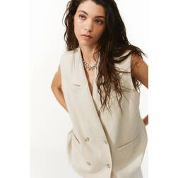 H&M Väst I Linmix - Ljusbeige
