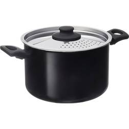 IKEA Hemlagad Gryde Med Låg Non-Stick Sort 5 l med låg