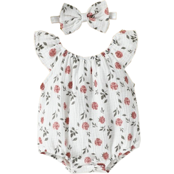 Shein Baby Scoop Neck Bodysuit With Accessory Headband