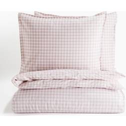 H&M Dubbelt Med Mönster 240x220 50x60 - Rosa Påslakan Rosa (240x220cm)