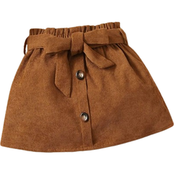 Shein Baby Girl Fake Button Paperbag Skirt