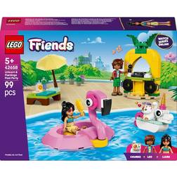 LEGO Friends Unicorn Flamingo Pool Party Toy Building Set 42658
