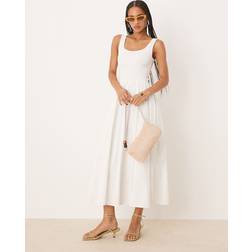 Nobody's Child Colorado Square Neck Midi Dress - White
