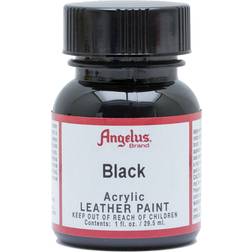 Angelus Acrylic Leather Paint 1 fl oz/30ml Bottle. Black 001