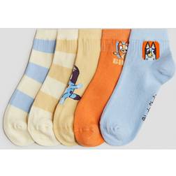 H&M Boys 5-Pack Ankle Socks - Blue