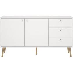 Tvilum Bodo Skänk 2 Dörrar 3 Lådor Vit Sideboard