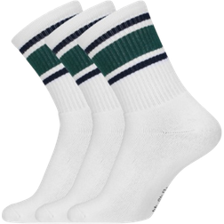Copenhagen Bamboo Tennis Socks 3 pack - White/Green/Blue