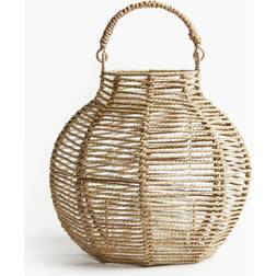 H&M Seagrass Candle Beige Lantern