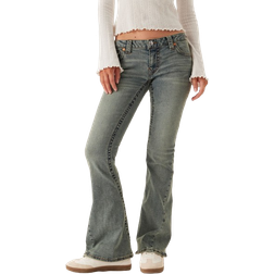 True Religion Joey Low Rise Flap Flare Jeans - Medium Vintage