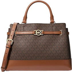 Michael Kors Reed Large Signature Logo Satchel - Brown