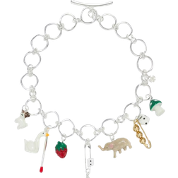 Tory Burch Charm Necklace - Silver/Multicolour