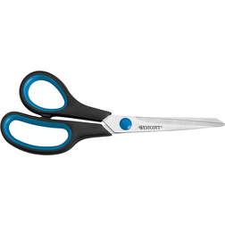 Westcott 8 Inch Easy Grip Left Handed Soft Grip Scissor - Black/Blue
